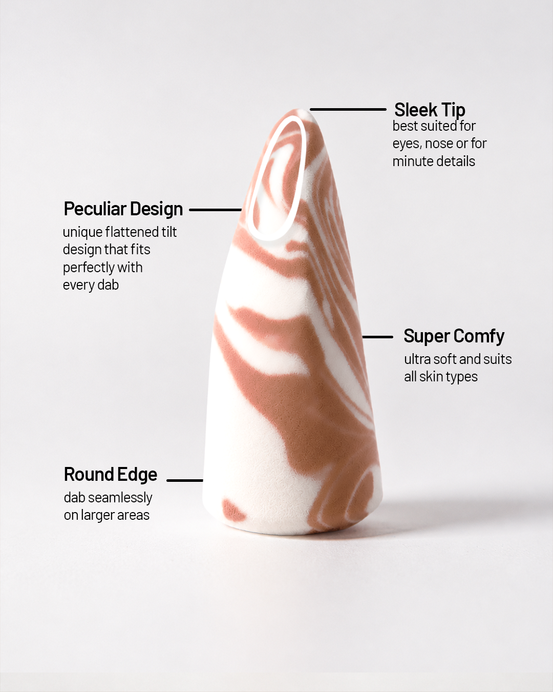 Makeup Sponge-Wedge Shaped(Sleek Tip)