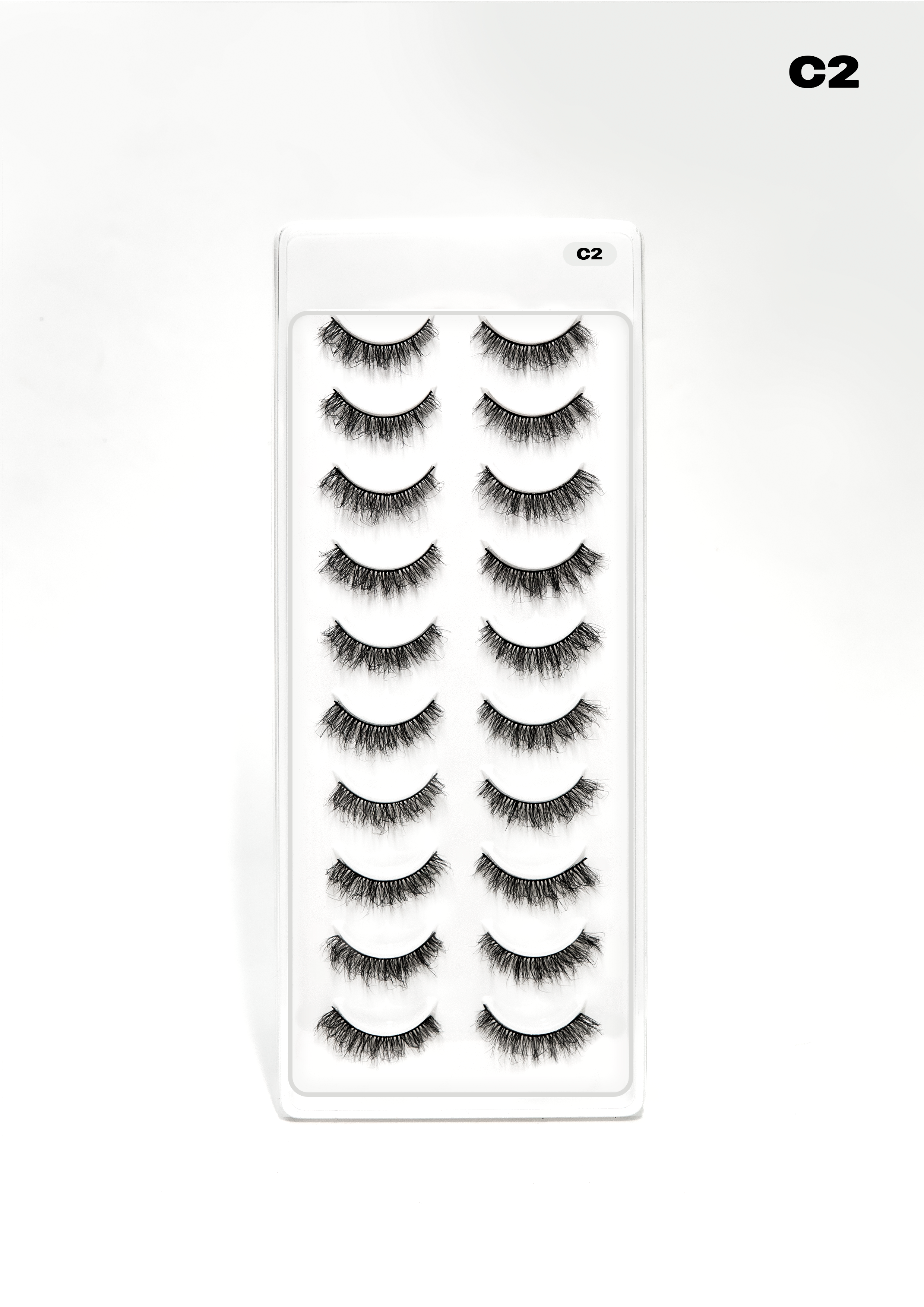 Mystique Hair C2 Wispy Mink Eyelashes – 10 Pair Multipack | Multi-Layered Natural Flare False Lashes for Elegant Volume
