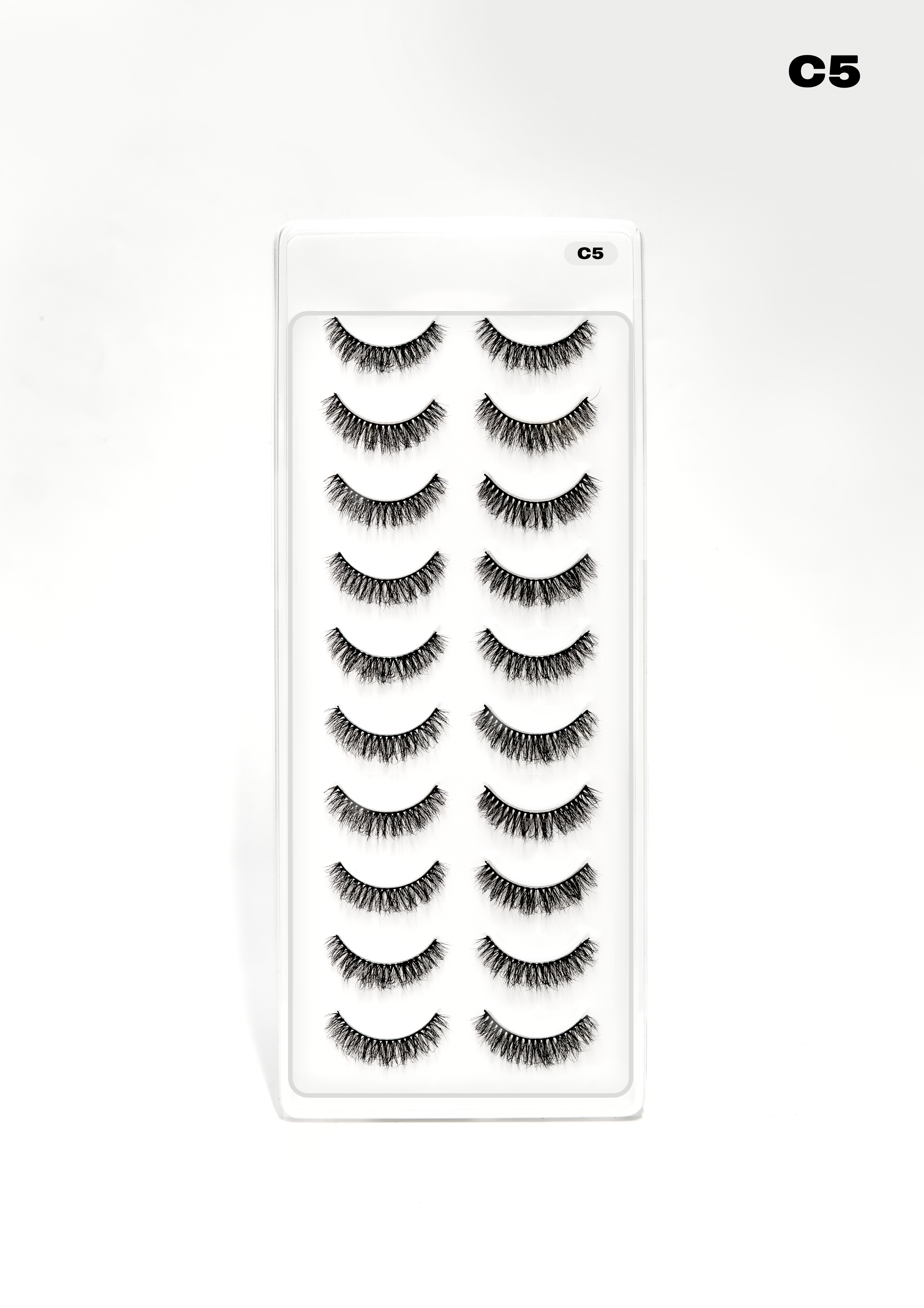 Mystique Hair C5 Whispy Mink Eyelashes – 10 Pair Multipack | Ultra-Soft Rounded Volume False Lashes for a Bright, Open-Eyed Look