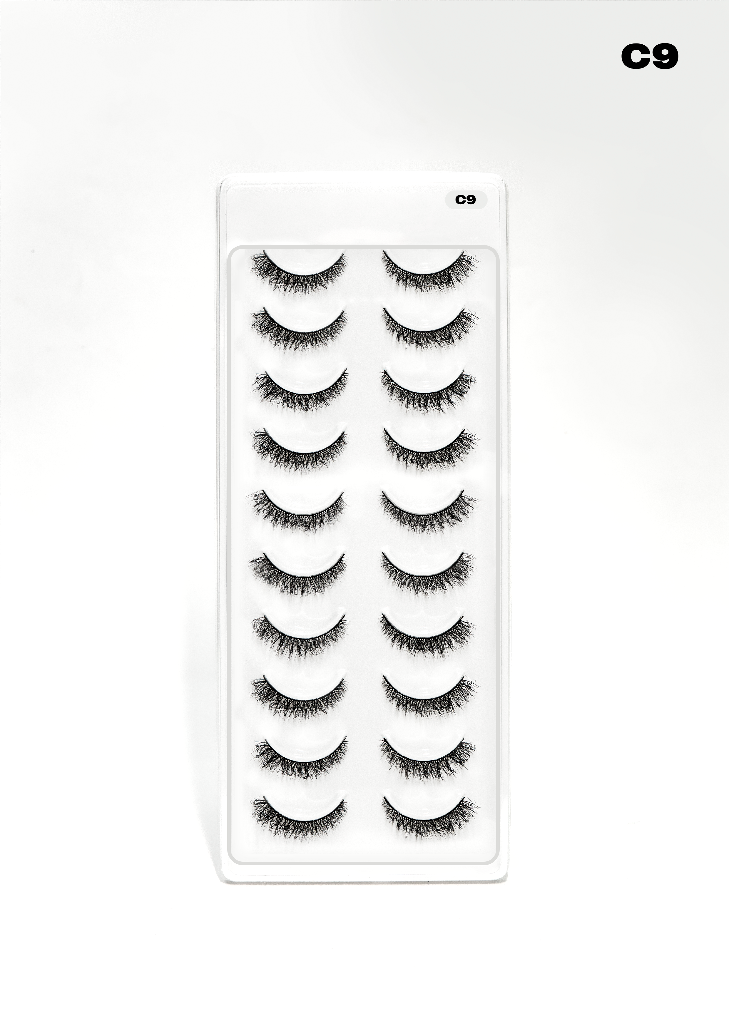 Mystique Hair C9 Wispy Mink Eyelashes – 10 Pair Multipack | Glamorous Winged-Edge False Lashes with Tapered Flutter
