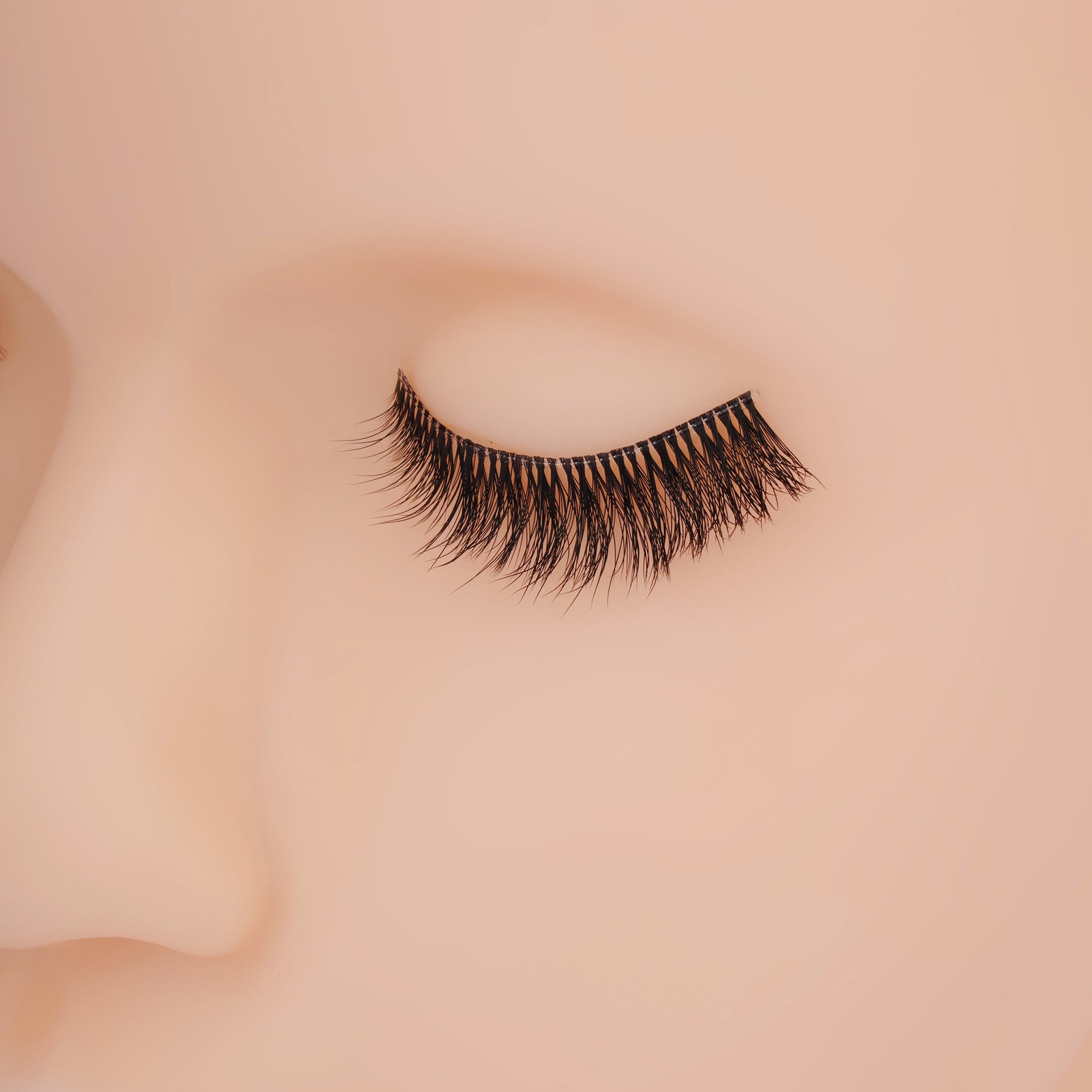 Featherlight D-06 Transparent Band Mink Eyelashes – 10 Pair Multipack | Full-Length Flare False Lashes with Invisible Clear Band
